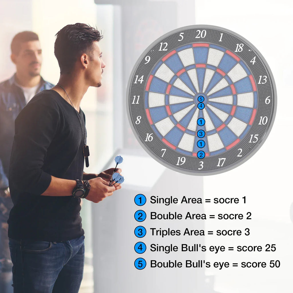 16-Player Electronic Dartboard Cabinet Set