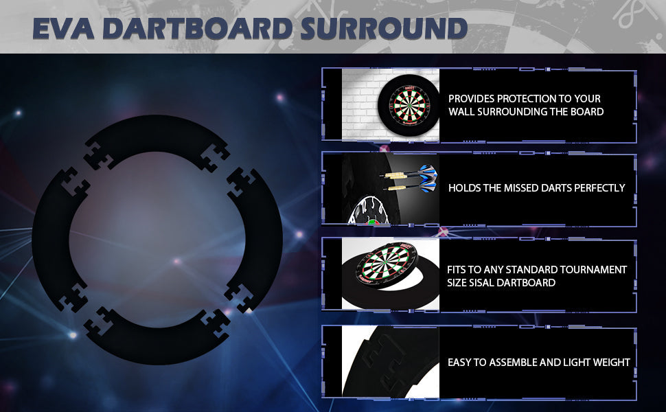 Gladiator 2 Darts + Dartboard + EVA Surround Combo