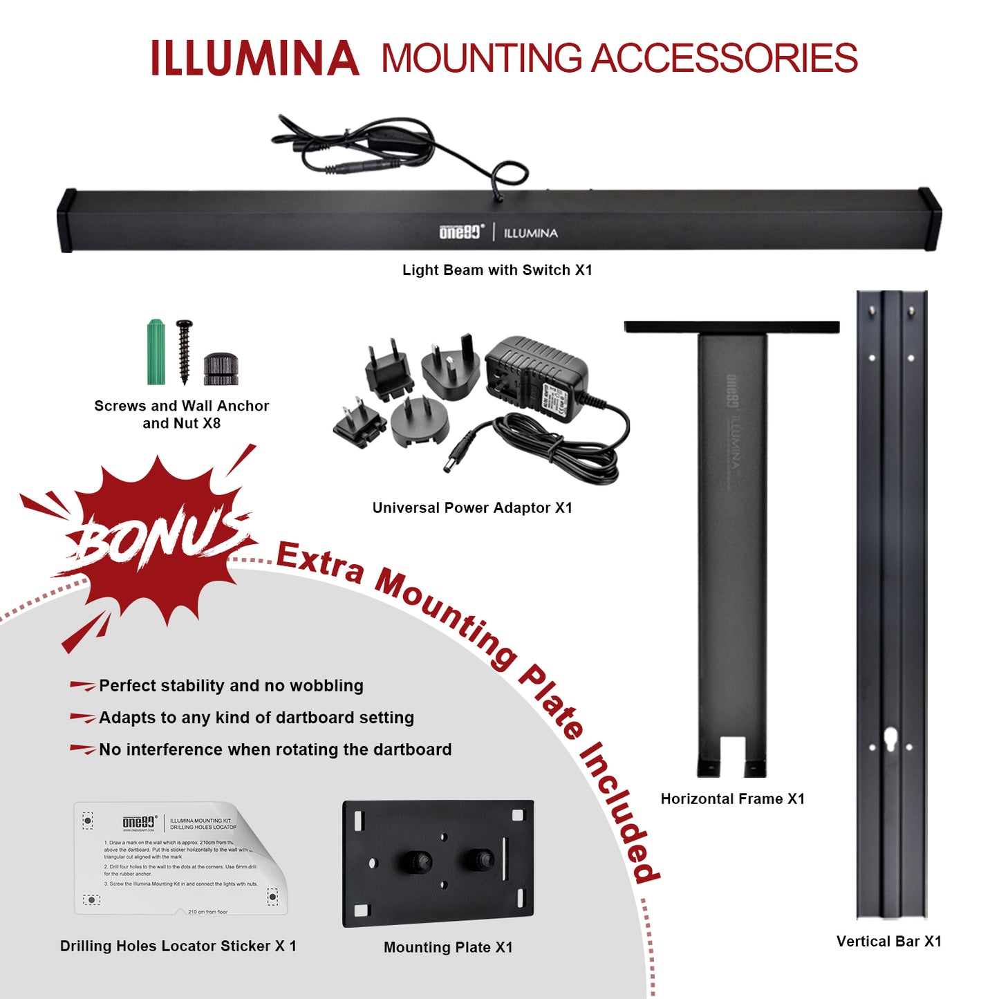 One80 Pro Dartboard Setup Kit