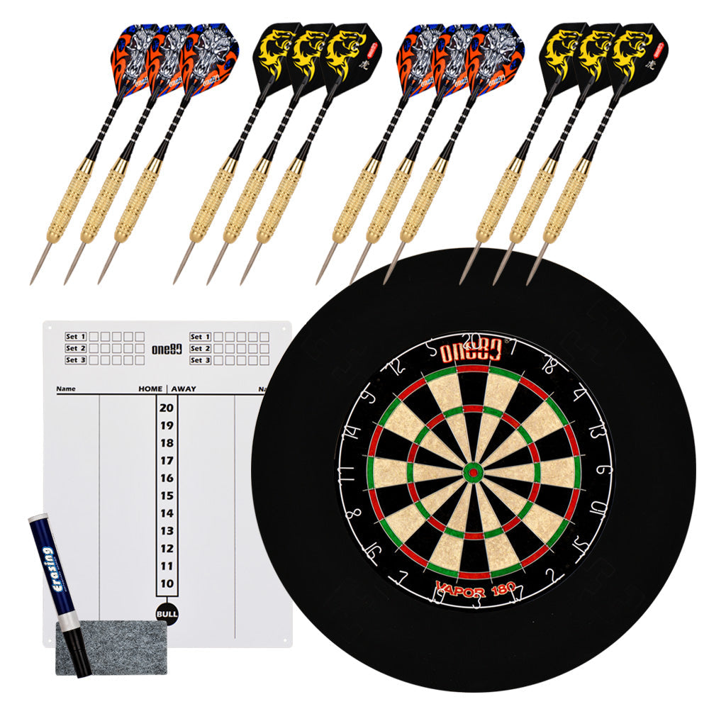 Vapor Dartboard + Darts + EVA Surround Combo