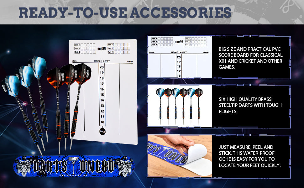 Gladiator 2 Darts + Dartboard + EVA Surround Combo