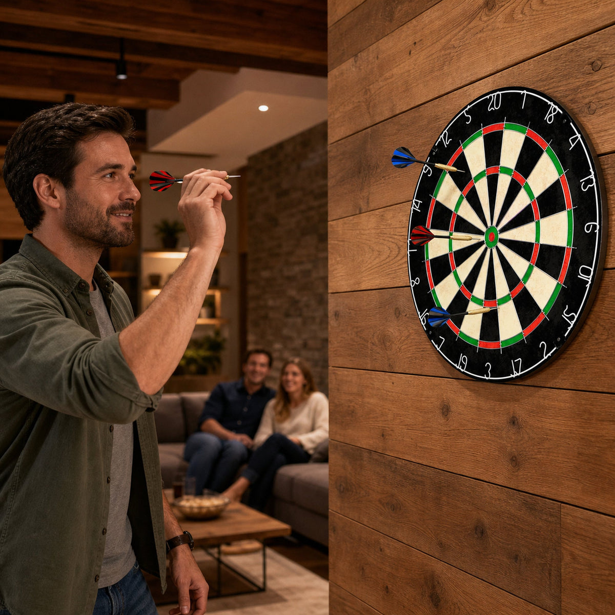 Bristle Dartboard + Darts Combo