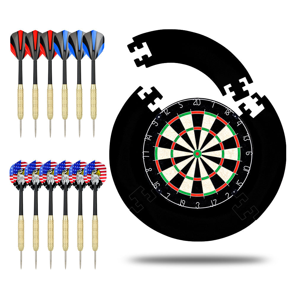 Bristle Dartboard + Darts + EVA Surround Combo