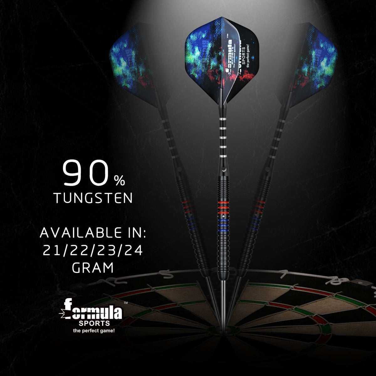 FST180 GEN2 Black + Red + Blue Dart Set (Pack of 3)