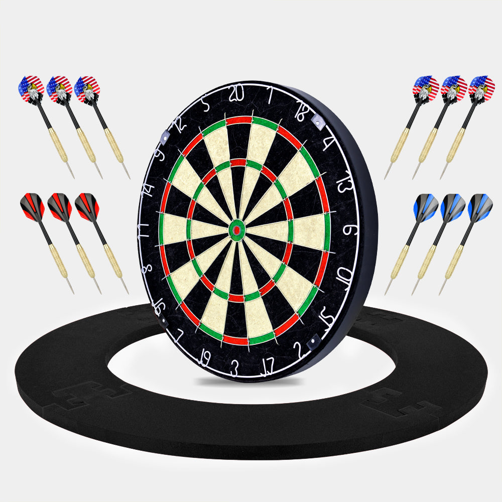 Bristle Dartboard + Darts + EVA Surround Combo
